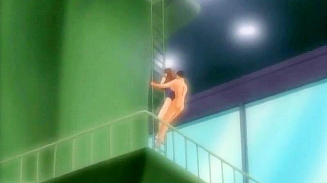 Anime schoolgirl is chained and taught to be a horny slave slut