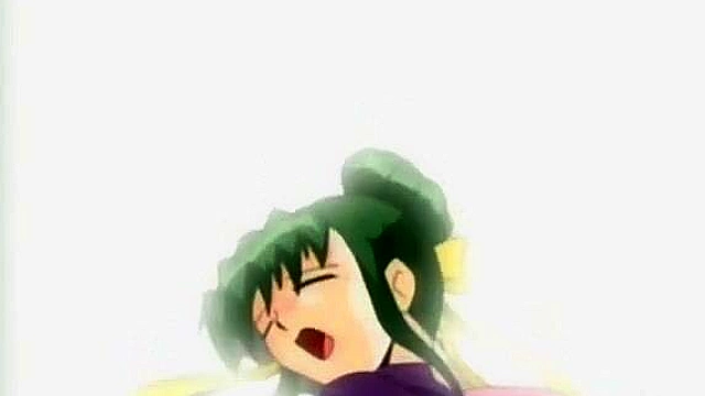 Anime schoolgirl is chained and taught to be a horny slave slut