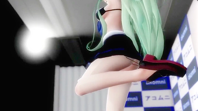 Teen japanese pop star gets stuck in a wall and fucked from behind