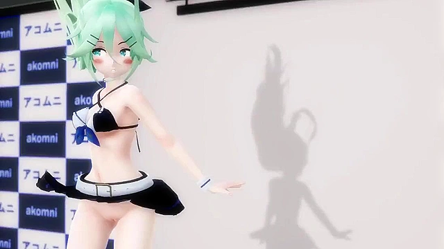 Teen japanese pop star gets stuck in a wall and fucked from behind