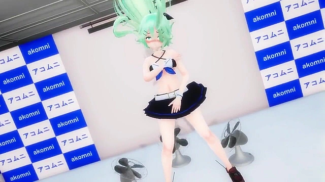 Teen japanese pop star gets stuck in a wall and fucked from behind