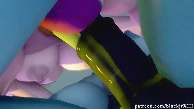 My little futanari ponies whip out their big cocks and do it horsey style