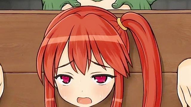 Cute teen girl is chained up in a dungeon and fucked by hentai monster cock