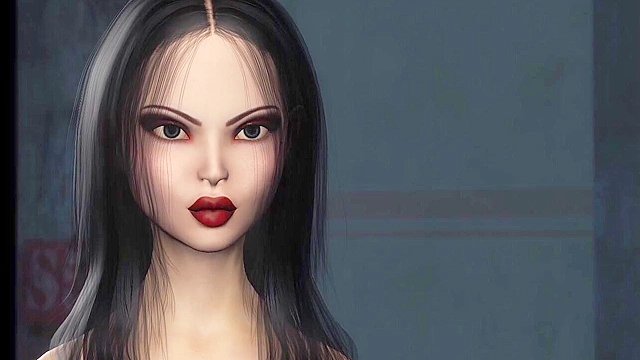 A horny teen blonde tranny slave get fucked by 3d hot brunette shemale