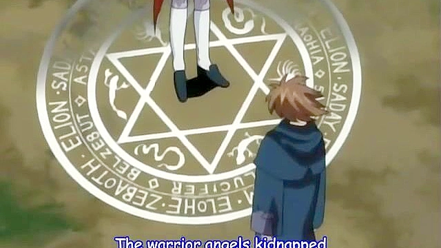 Cute teen succubus with a tail is fucked by an angel with a futanari cock