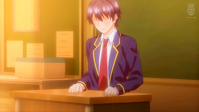 Real Erogame Situation 2 ep1 - Busty schoolgirl is caught masturbating & squirting in classroom