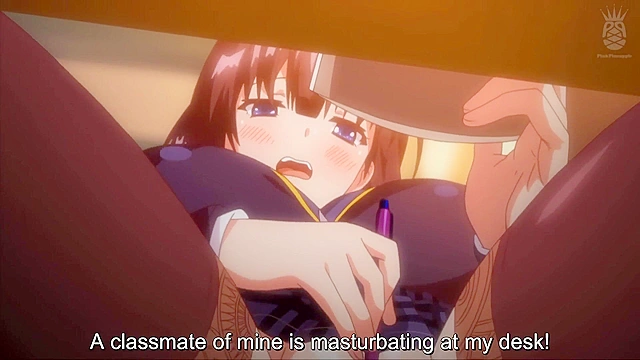 Real Erogame Situation 2 ep1 - Busty schoolgirl is caught masturbating & squirting in classroom