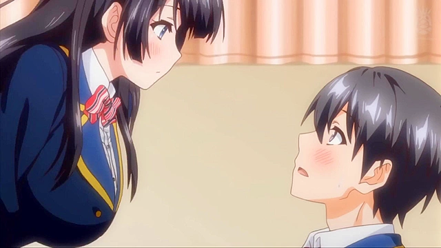 Real Erogame Situation 2 ep1 - Busty schoolgirl is caught masturbating & squirting in classroom