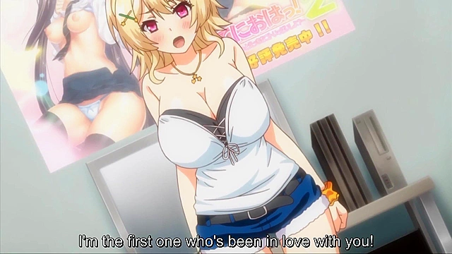 Real Erogame Situation 2 ep1 - Busty schoolgirl is caught masturbating & squirting in classroom