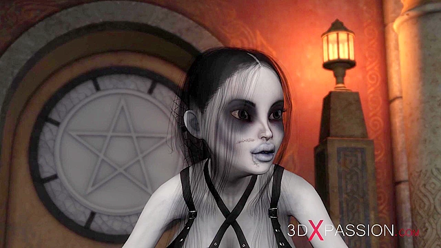 Hot 3d girl slave gets fucked hard by satanic witches with big futa cocks