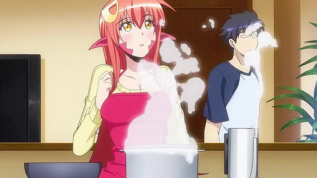 Pervy photographer takes naughty photos of monster babes