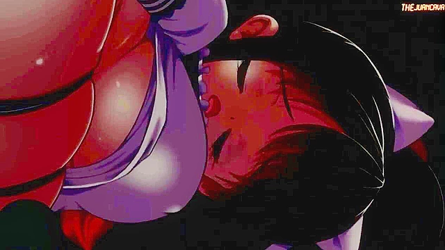 Teen with huge anime tits is chained up and fucked rough and dirty