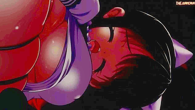 Teen with huge anime tits is chained up and fucked rough and dirty