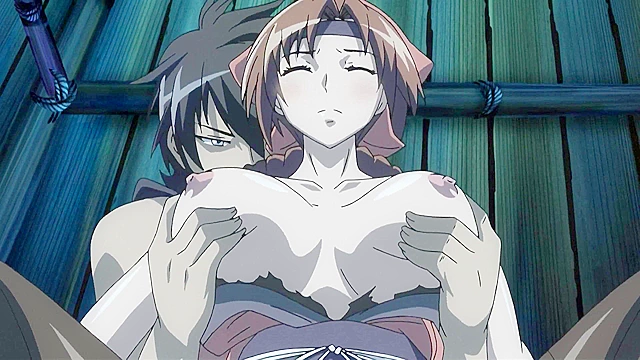 Samurai Hormone - Female ninja fails in mission so gets fucked by dad and brother