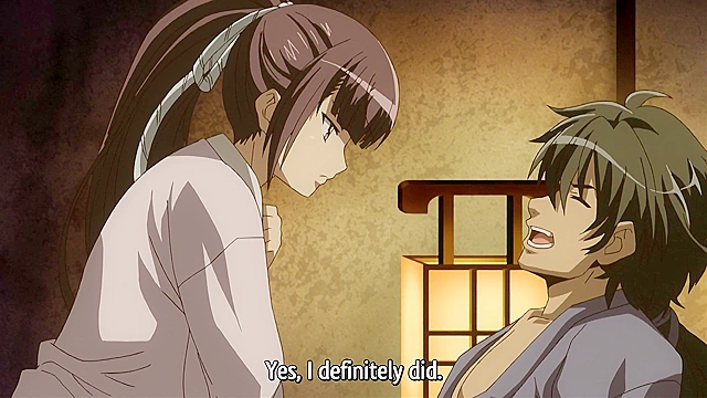 Samurai Hormone - Female ninja fails in mission so gets fucked by dad and brother