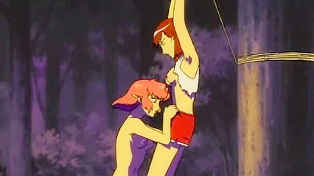 Lesbian vampire ties up schoolgirl and bites her naked body