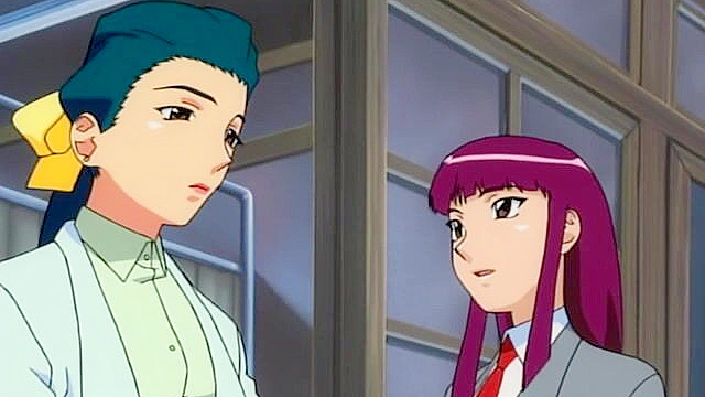 Lesbian vampire ties up schoolgirl and bites her naked body