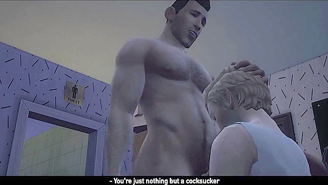 The Sims 4 twink gets his gay ass fucked after a steamy shower