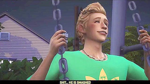The Sims 4 twink gets his gay ass fucked after a steamy shower