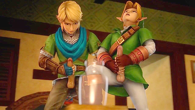 Link gets his gay ass fucked by another 3D animated Link