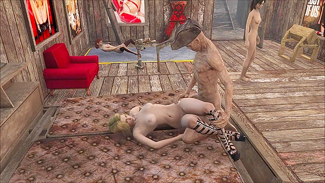 Fallout 4 Zombie Hancock goes to the brother and fucks bound hooker