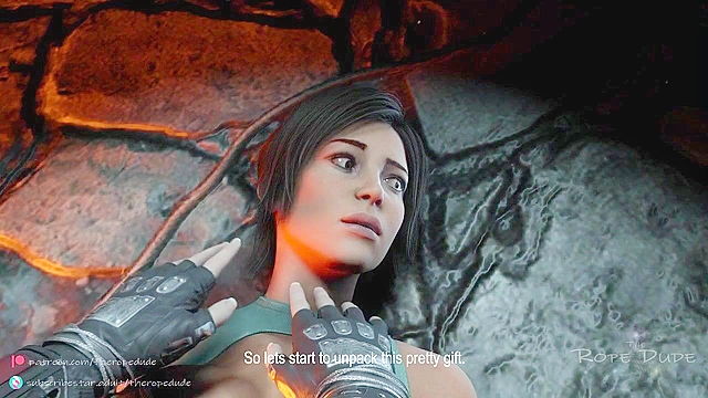 Lara's Capture - Tifa Lockhart ties up Lara Croft and fucks her with magical strapon dildo