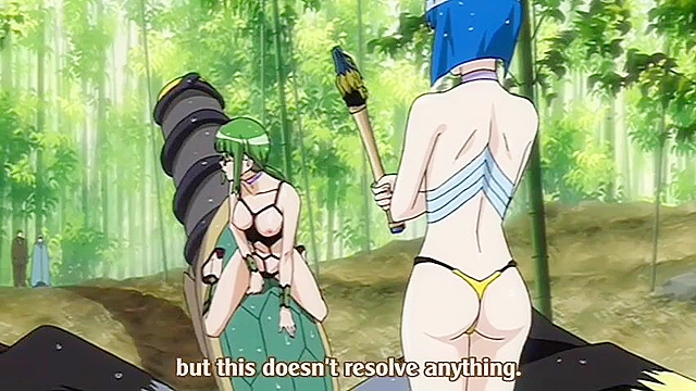 Onmyouji: The Sinister Goddess 1 - Evil goddess tentacle bangs bound babes