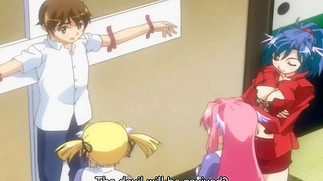 Schoolgirls use tied up student as their personal sex slave