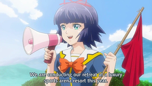 School stud fucks two hot anime girls on the beach in public threesome