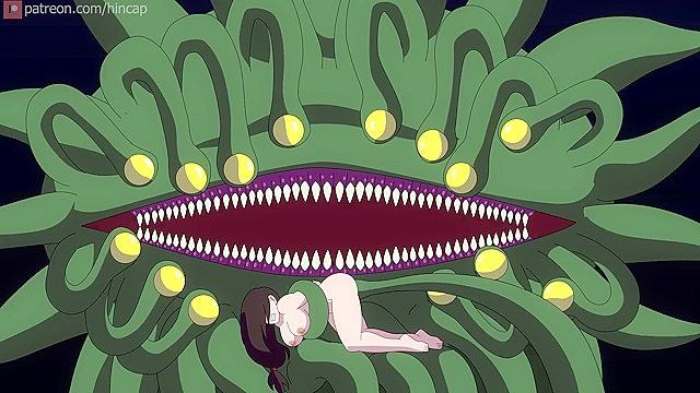 Tifa Lockhart is tentacled and devoured by Mako Malboro