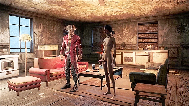 Fallout 4 Zombie Hancock gets fucked by shemale Trixy in asshole