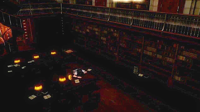 Teen futa babe in schoolgirl uniform is tied up and fucked by handjob ghost