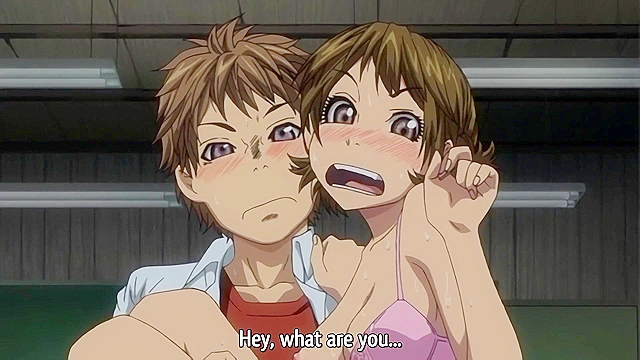 Tayu 4 - Horny anime schoolgirls lesbian scissor while watching teens fuck