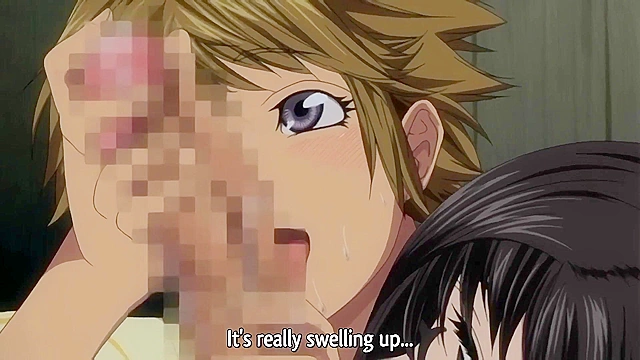 Tayu 4 - Horny anime schoolgirls lesbian scissor while watching teens fuck