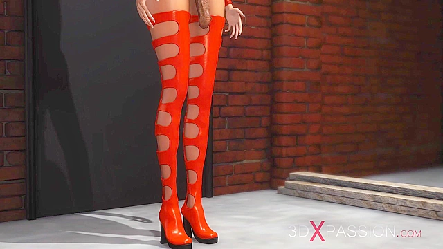 Teen slave fucked hard by hot dickgirl and fucking machine