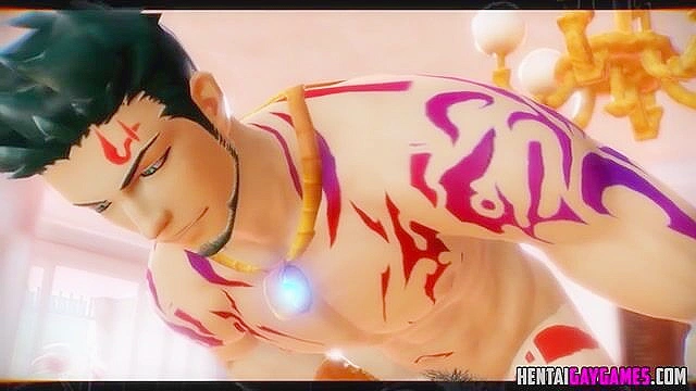 Muscular asian gay fighters having anal sex with toys