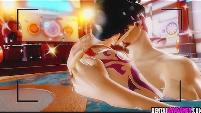 Muscular asian gay fighters having anal sex with toys