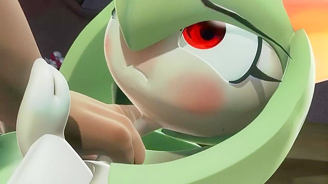 Pokemon trainer gives a rough fucking to one of his pokemon