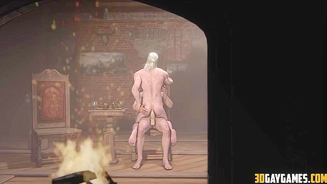 Geralt from the Witcher gets gay ass fucked in missionary style