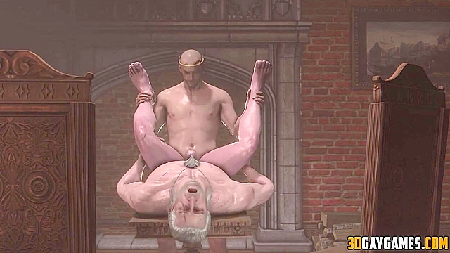 Geralt from the Witcher gets gay ass fucked in missionary style