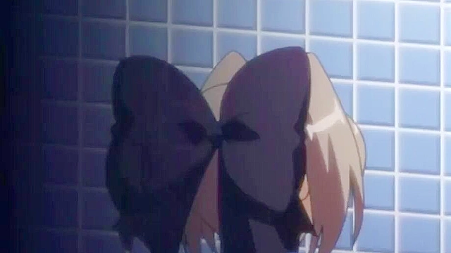 Futanari ghost demon fucks a busty sensei while perverts watch