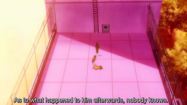 Futanari ghost demon fucks a busty sensei while perverts watch