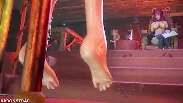 Succubus dominates an Elf making her lick her demon pussy