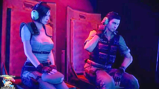 Babe from Resident Evil is fucked up by giant tentacles in her holes