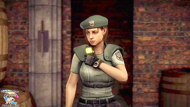 Babe from Resident Evil is fucked up by giant tentacles in her holes