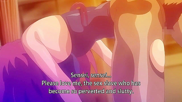 Obscene Plot 2 - Slutty anime slave is tied up, ball gagged, blindfolded till huge cumshots