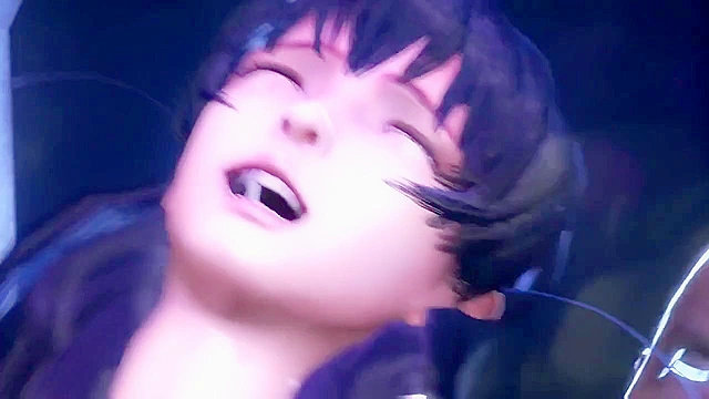 Taimanin Asagi 2.5: Bad End - Enslaved female ninja gangbanged on train