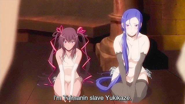 Petite slave girls are used like fucking hentai whores in dirty sex orgy with old men