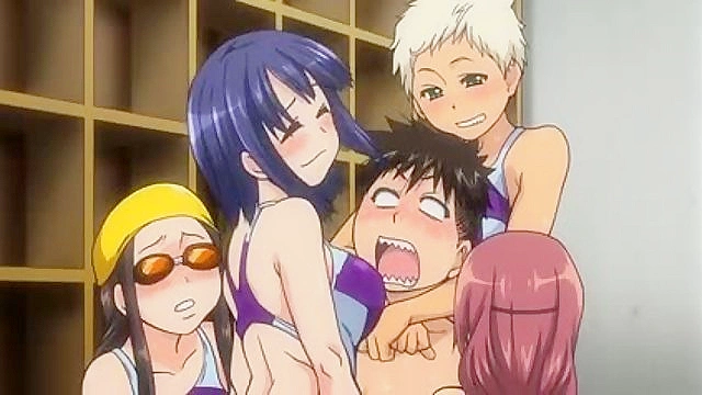 Peace Hame! 2 - Hentai swimmer schoolgirls reverse gangbang student in locker room
