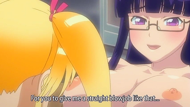 Futa Club! 1 ep2 - Busty futa schoolgirl gets her ass fucked by petite futa with pigtails